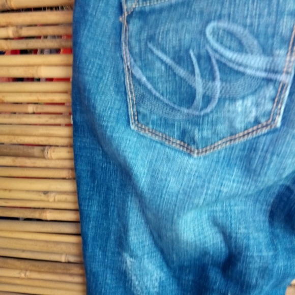 Express 0 Distressed Low Rise Jeans - Picture 3 of 8